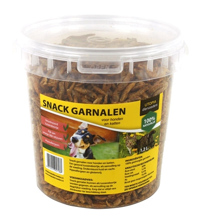 Utopia getrocknete Snackgarnelen für Hunde und Katzen