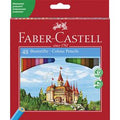 Faber-Castell FC-120148 Buntstifte, Faber-Castell Schloss, sechseckige Pappschachtel mit 48 Stiften