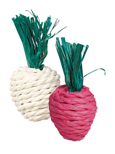 Trixie-Rettich und Daikon-Rettich mit Stroh