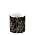 Ambiente kaars luxury trees- zwart -ø 7,5 - h 9 cm -paraffine - branduren ± 35 uren