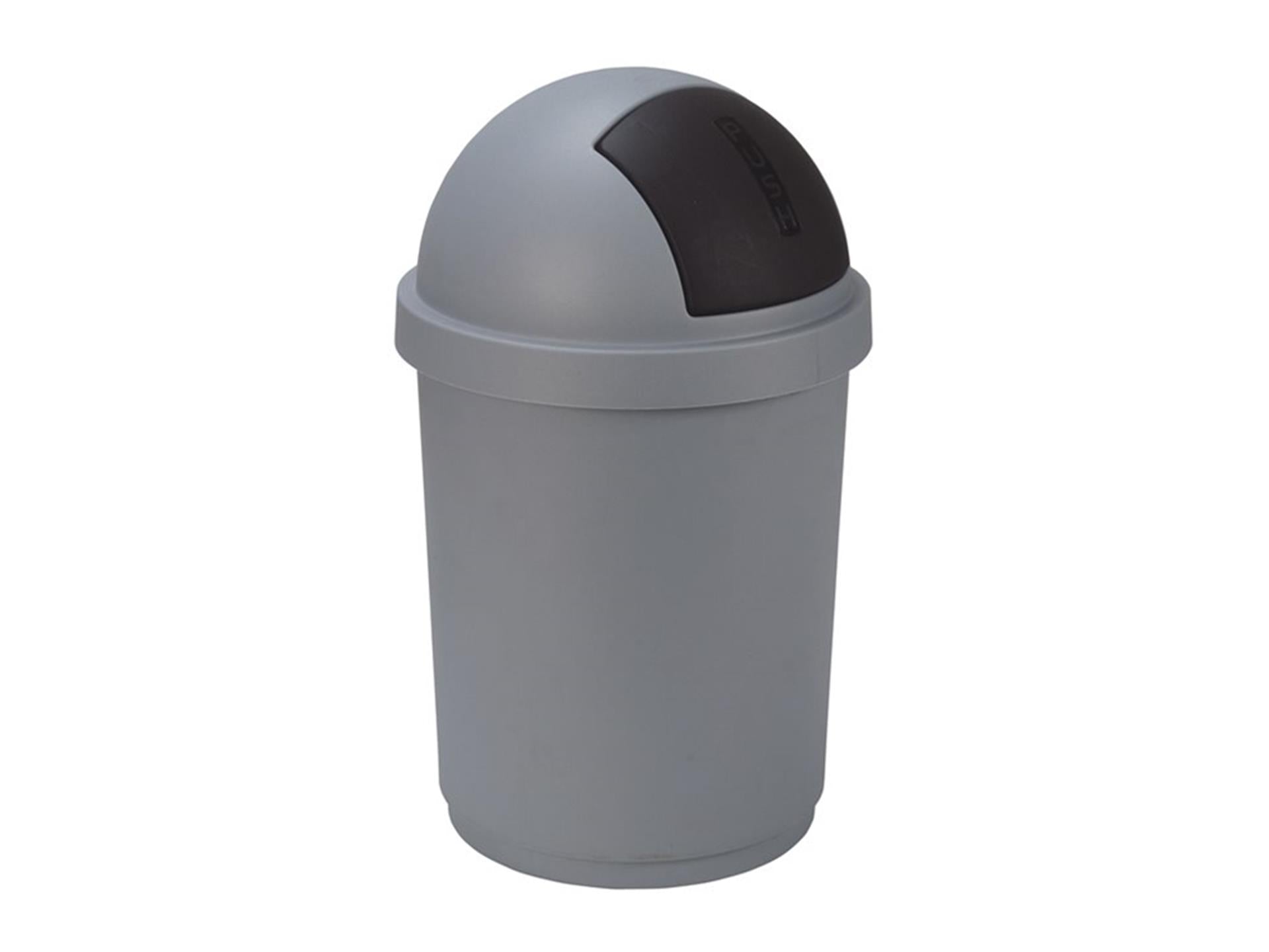 Curver roll bullet bin 50l zilver zwart