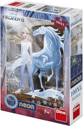 Dinotoys dino puzzel - glow in the dark disney frozen ii - 100 xl stukjes