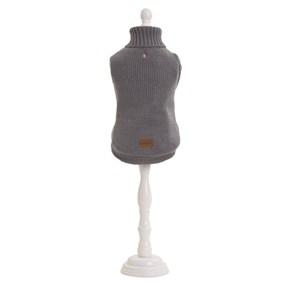 Croci-Hund Pullover Col Moskau Grau