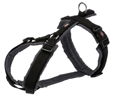 Trixie hondentuig premium trekking zwart grijs