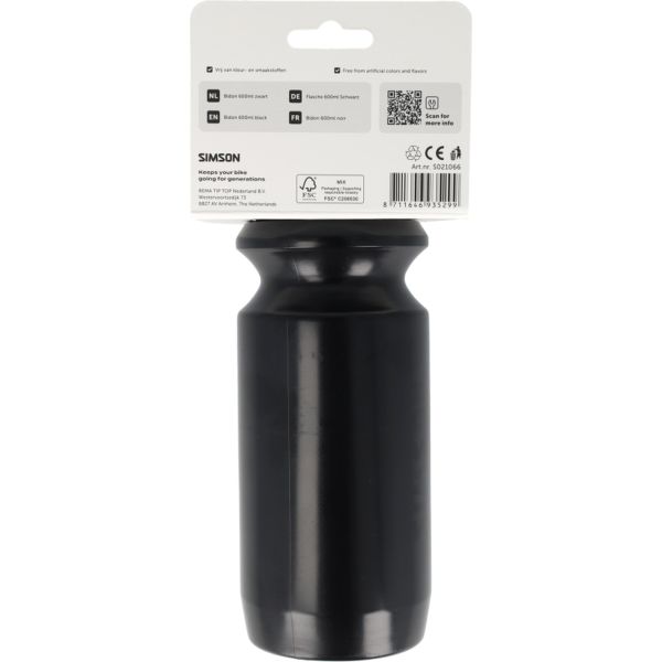 Rema tip top nederland b.v. simson bidon 600ml zwart