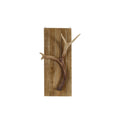 Naturel collections wanddecoratie gewei op hout set a 2 stuk