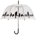 Esschert Design Regenschirm Vögel an Draht 83 cm transparent schwarz