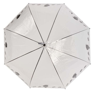 Esschert Design Regenschirm Vögel an Draht 83 cm transparent schwarz