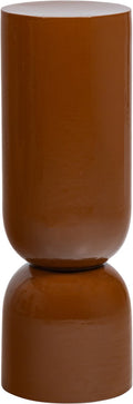 Woood toval pot hoog - metaal - hoogglans honinggeel - 95x32x32