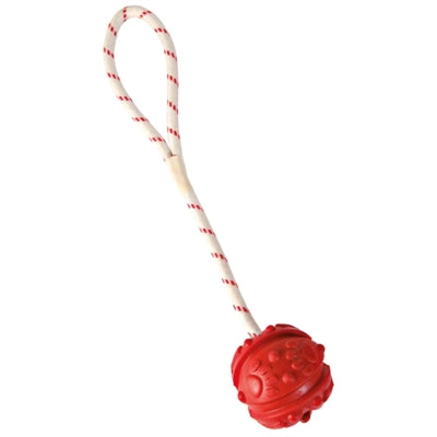 Trixie-Ball an einem Seil aus Naturkautschuk, schwimmend in Limettengrün