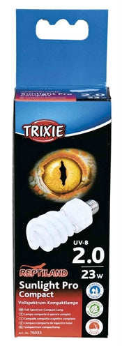 Trixie uv-b lamp - compact 23 watt - 6x6x15.2 cm, uvb uva verlichting voor reptielen en amfibieën
