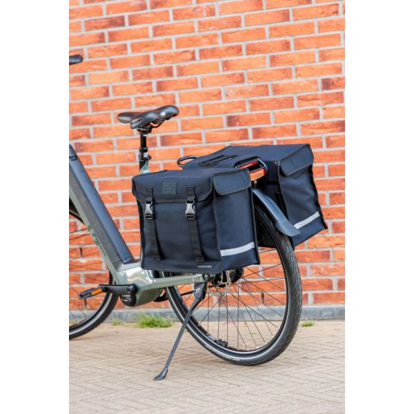Neue Looxs Canvas-Camping-Doppeltasche – 66 Liter – 43 x 22 x 35 cm (2 Stück) – Schwarz