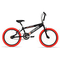 Royal bmx fiets -bugatti tornado freestyle 20 inch - mat zwart met rode banden