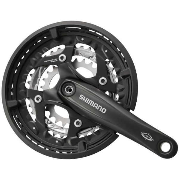 Kurbelgarnitur Shimano Trekking FC-T521 3 x 10-fach mit 175 mm Kurbelarm 48-36-26T Octalink - schwarz