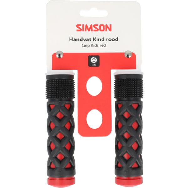 Simson behandelt Kinder rot-schwarz