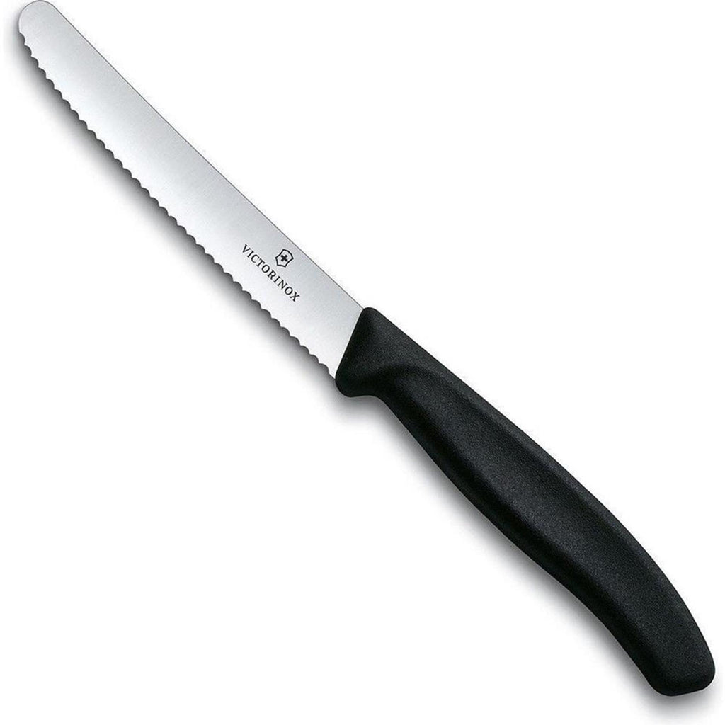 Victorinox tafel- tomatenmes gekarteld zwart lemmet