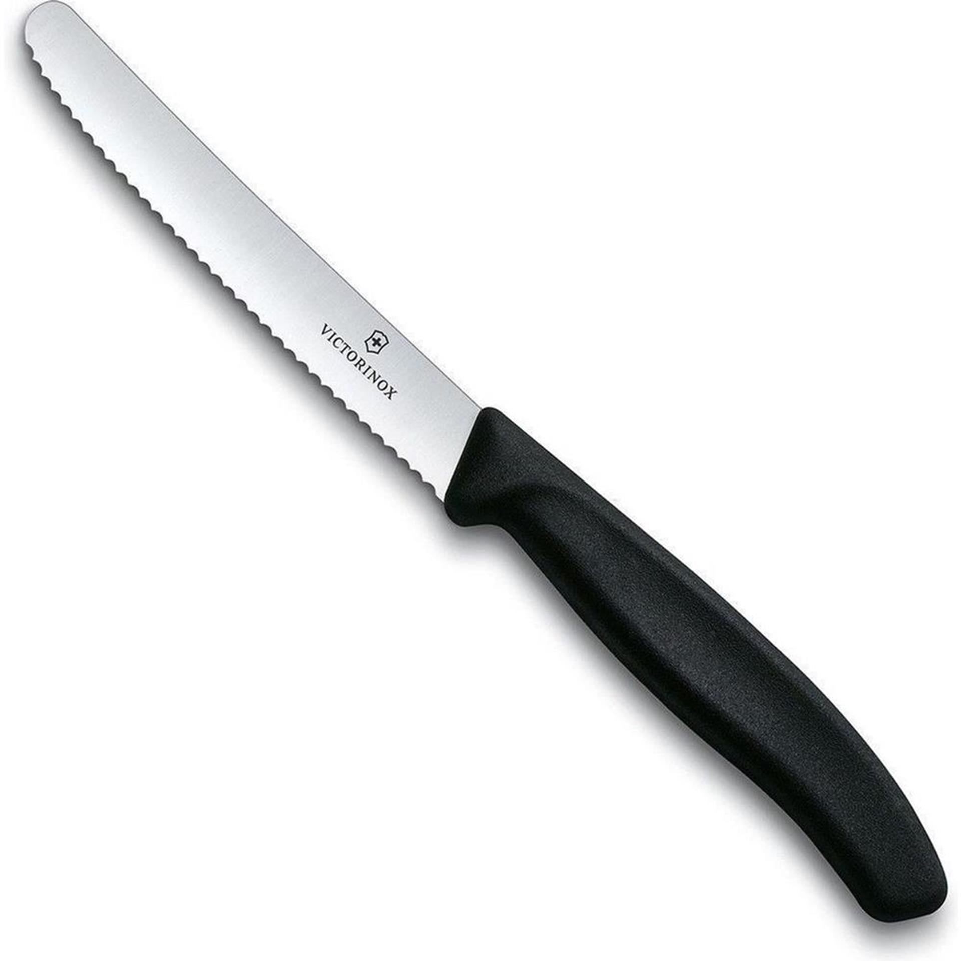 Victorinox tafel- tomatenmes gekarteld zwart lemmet