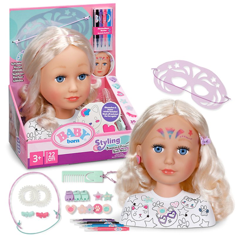 Baby born stylinghoofd creatief schminkplezier