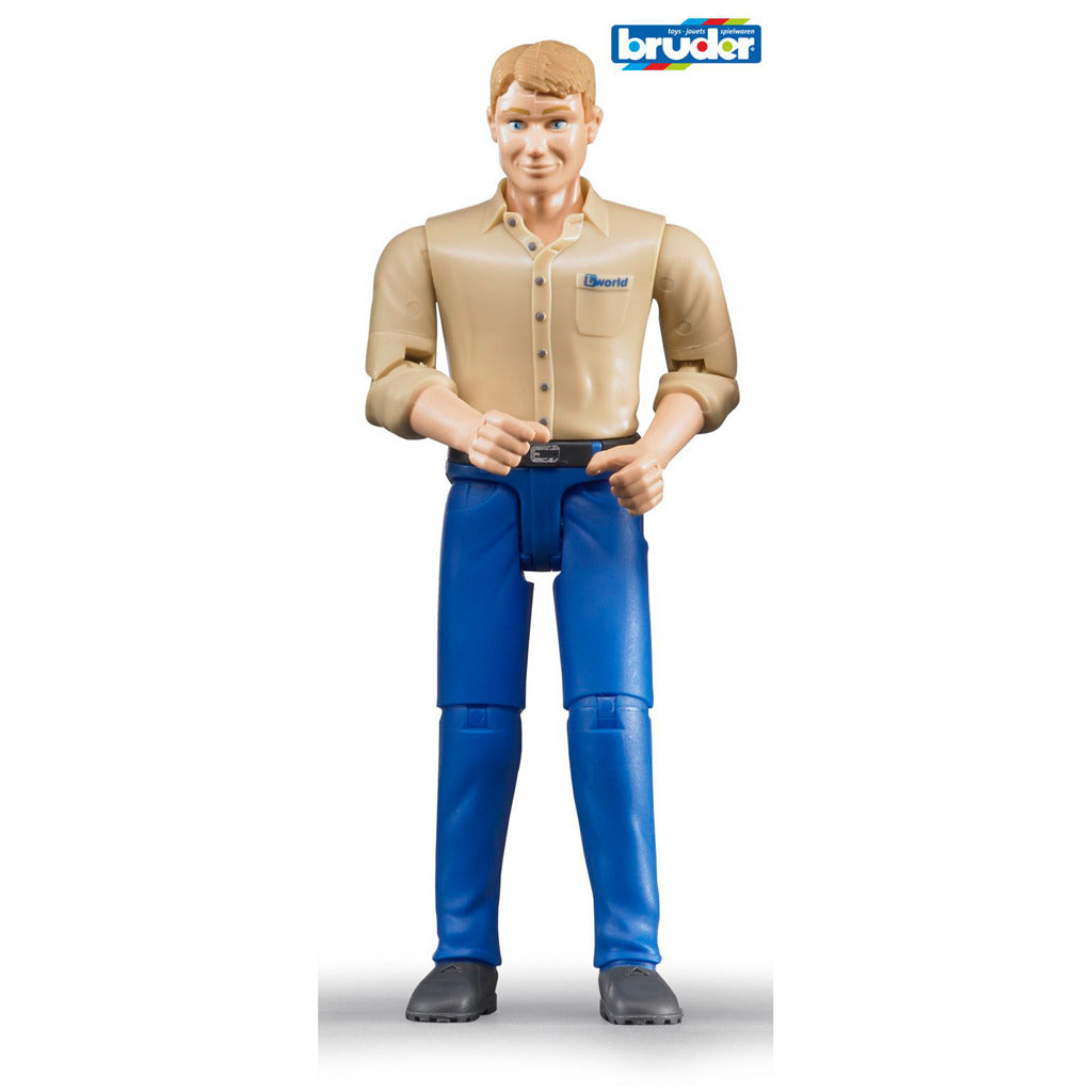 Bruder man met blauwe broek