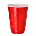 Papstar bierbeker ps 0,4l ø9,5cm 12cm rood wit pak a 10 stuks