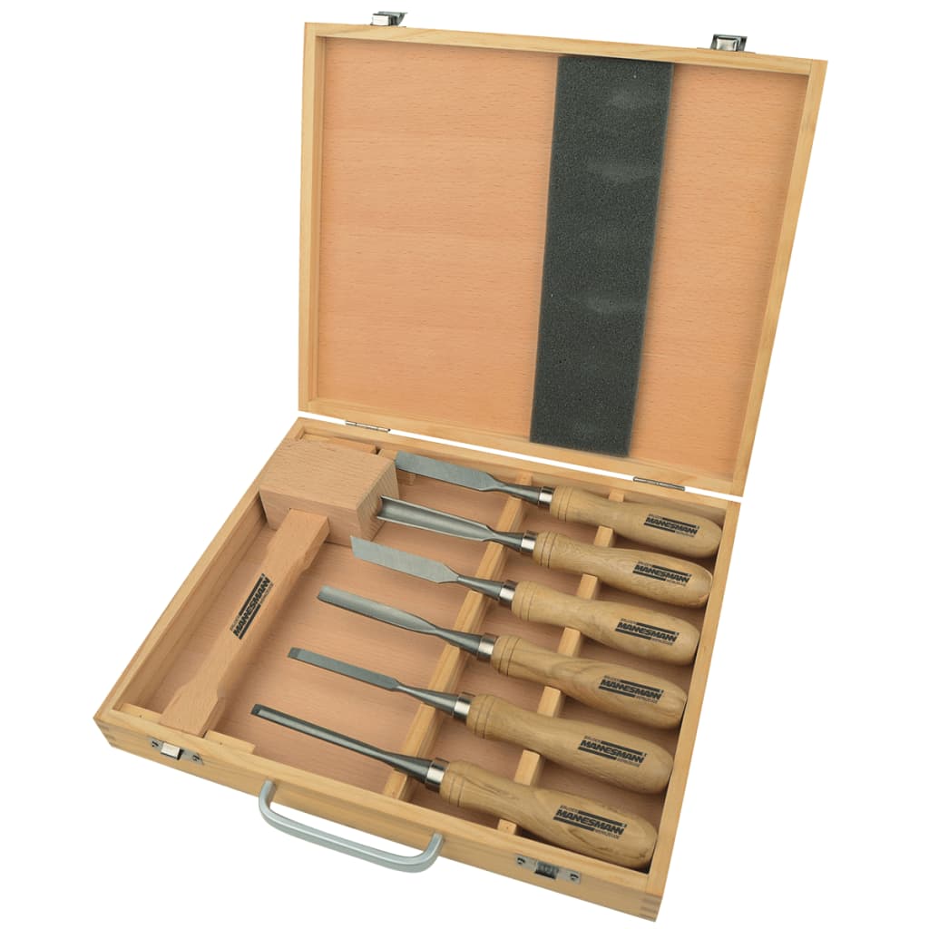 Brüder Mannesmann Holzschnitzerei-Set 7-teilig 66107