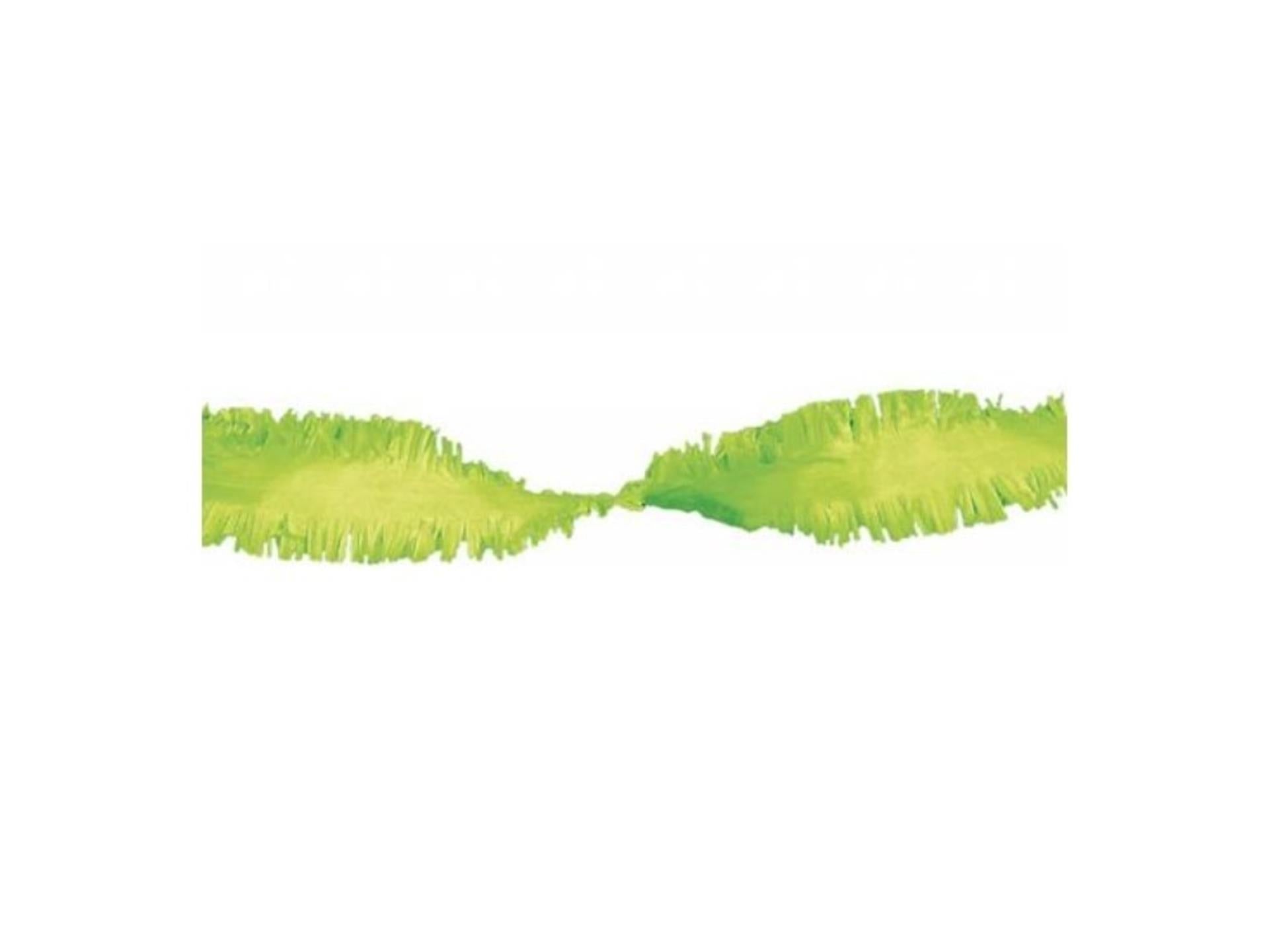 Haza crepedraaiguirlande 6m lime groen pk 5