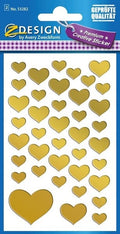 Avery AV-53282 Folienetikett Z-Design Kreativpackung A 2 Blatt Goldherzen