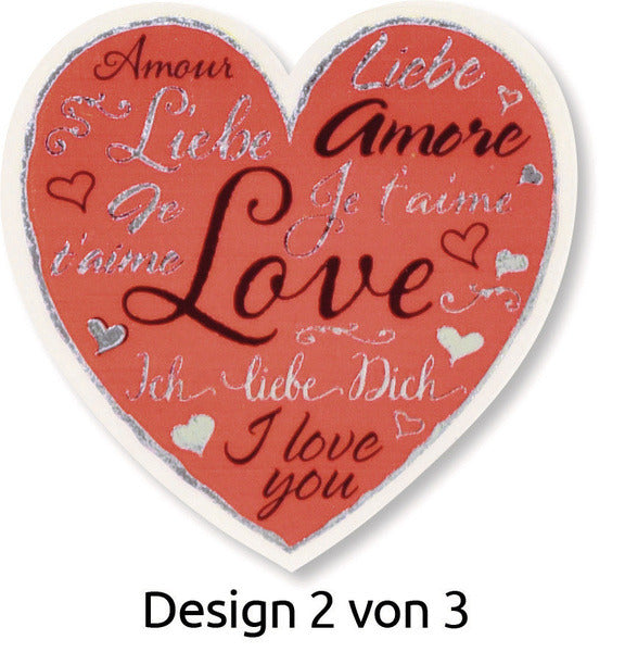 Avery AV-56813 Deko-Aufkleberbox Herzen, 3 Designs
