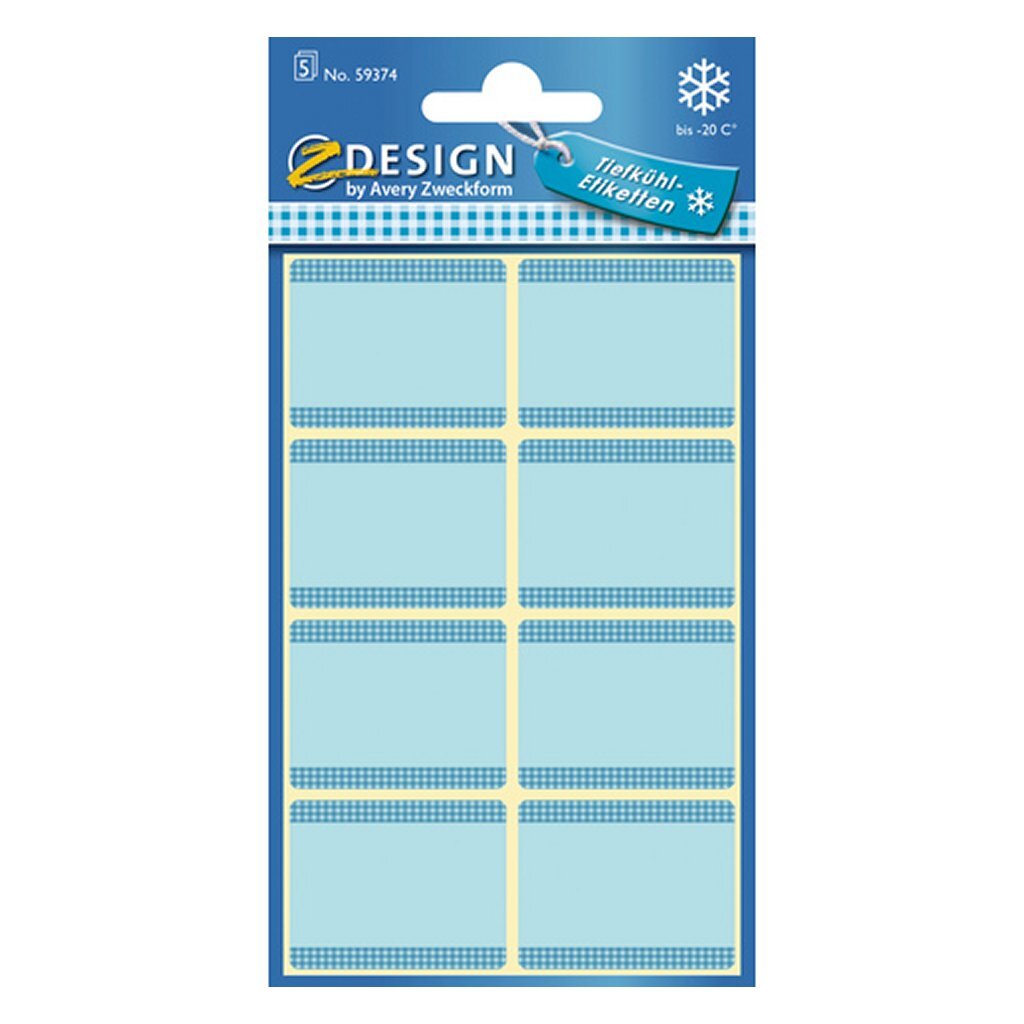 Avery AV-59374 Z-Design Gefrieretiketten 36 x 28 mm 40 Stück blau