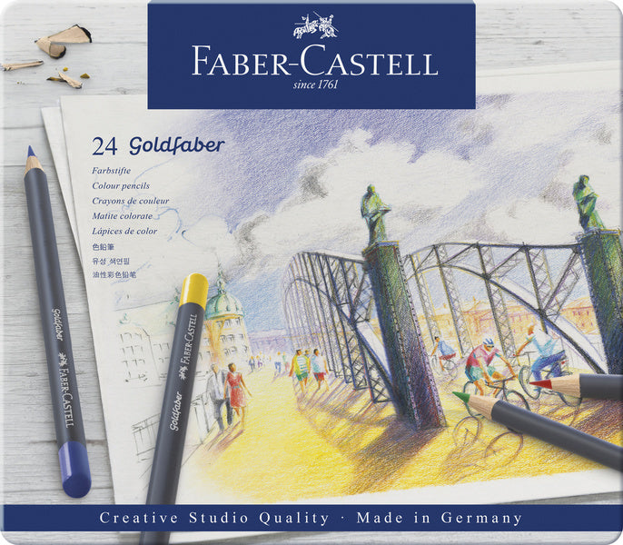 Faber-Castell FC-114724 Farbstifte, Faber-Castell Goldfaber, 24er-Etui