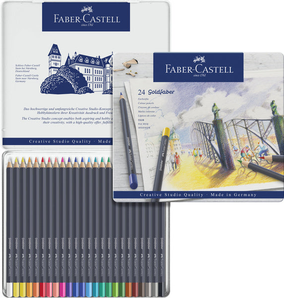 Faber-Castell FC-114724 Farbstifte, Faber-Castell Goldfaber, 24er-Etui