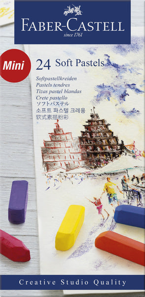Faber-Castell FC-128224 Pastellkreide, halblang, 24er-Etui