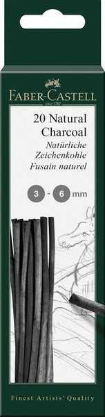 Faber-Castell FC-129198 Charcoal Pitt Monochrome 3-6 mm
