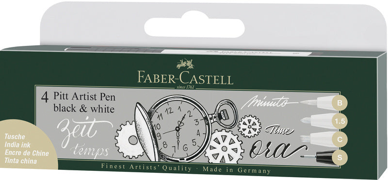 Faber-Castell FC-167151 Faber-Castell Zeichenstift-Set Pitt Künstlerstift Schwarz und Weiß
