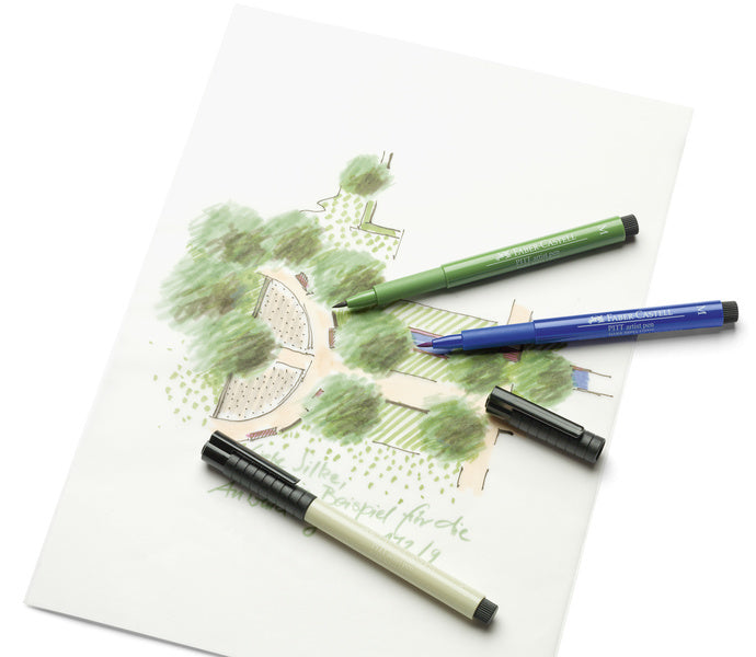 Faber-Castell FC-167163 Zeichenstift, Faber-Castell Pitt Künstlerstift, Pinselset, 6-teiliger Pastellstift