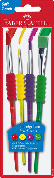 Faber-Castell FC-481600 Pinselset, Kunststoff, 4-teilig