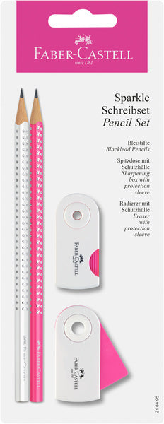 Faber-Castell Schreibset FC-218495, Faber-Castell Glitzerweiß-Rosa