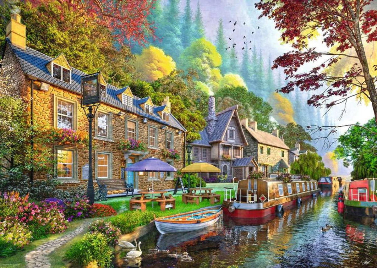 Ravensburger puzzel down lane nn 6: canal side lane - 1000 stukjes