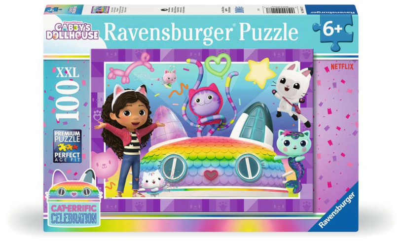 Ravensburger gabby's dollhouse 100 xxl stukjes - kinderpuzzel - 100 stukjes - vanaf 6 jaar