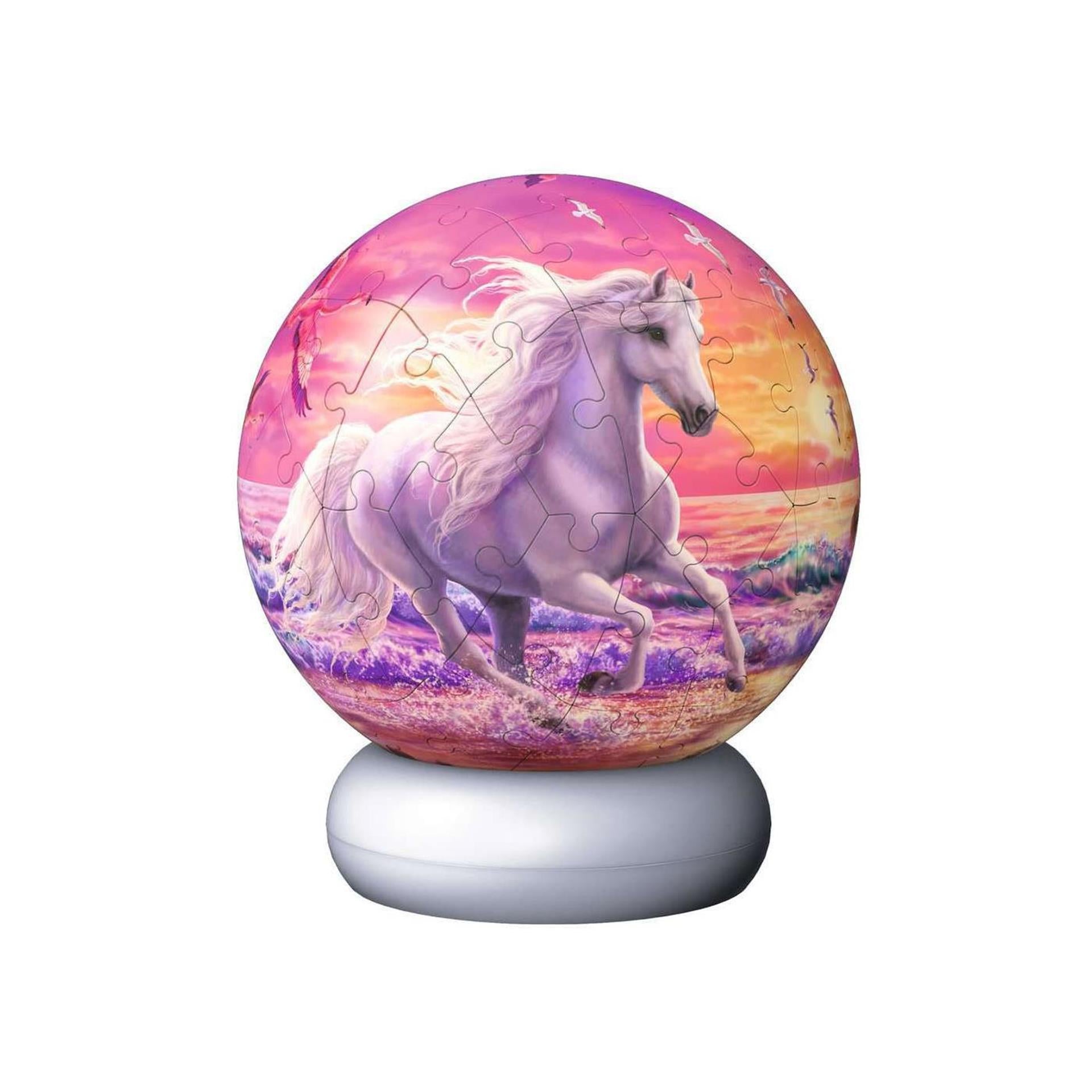 Ravensburger 3d puzzel nachtlamp paarden op het strand - 73st.