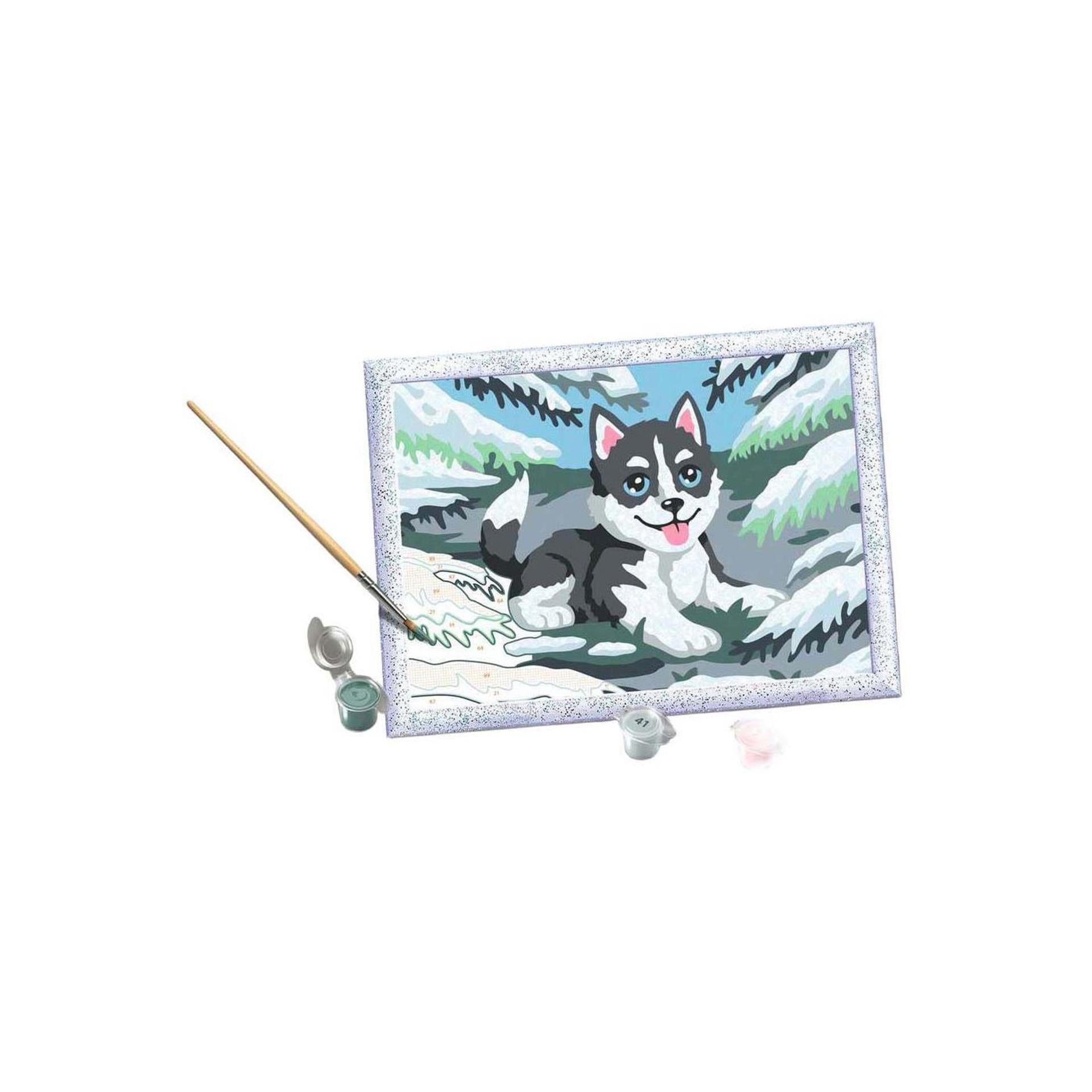Ravensburger creart schilderen op nummer - ondeugende husky