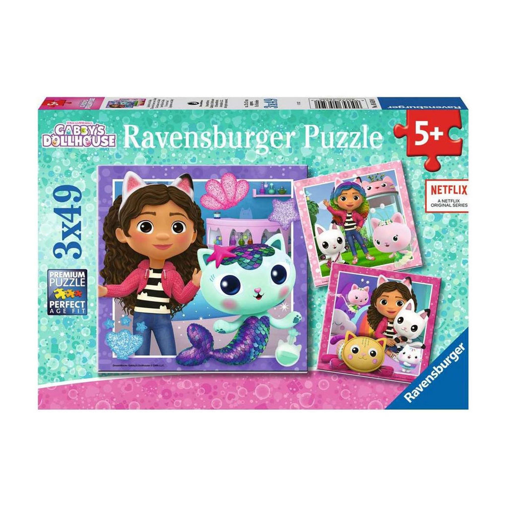 Ravensburger Gabby's Puppenhaus-Puzzle, 3x49 Teile.