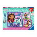 Ravensburger Gabby's Puppenhaus-Puzzle, 3x49 Teile.