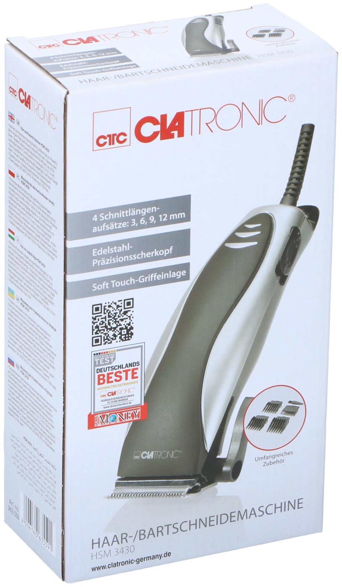 Touch of beauty clatronic tondeuse met 4 opzetkammen