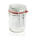Leifheit 3192 Einmachglas mit Clipverschluss, 370 ml, Glas, Edelstahl
