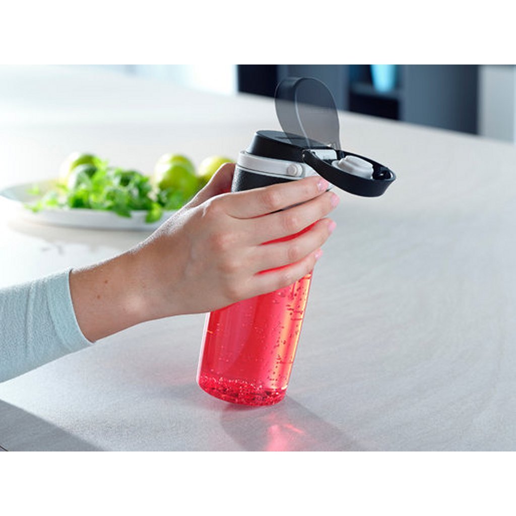 Leifheit 3263 flip tritan drinkfles 550 ml rood