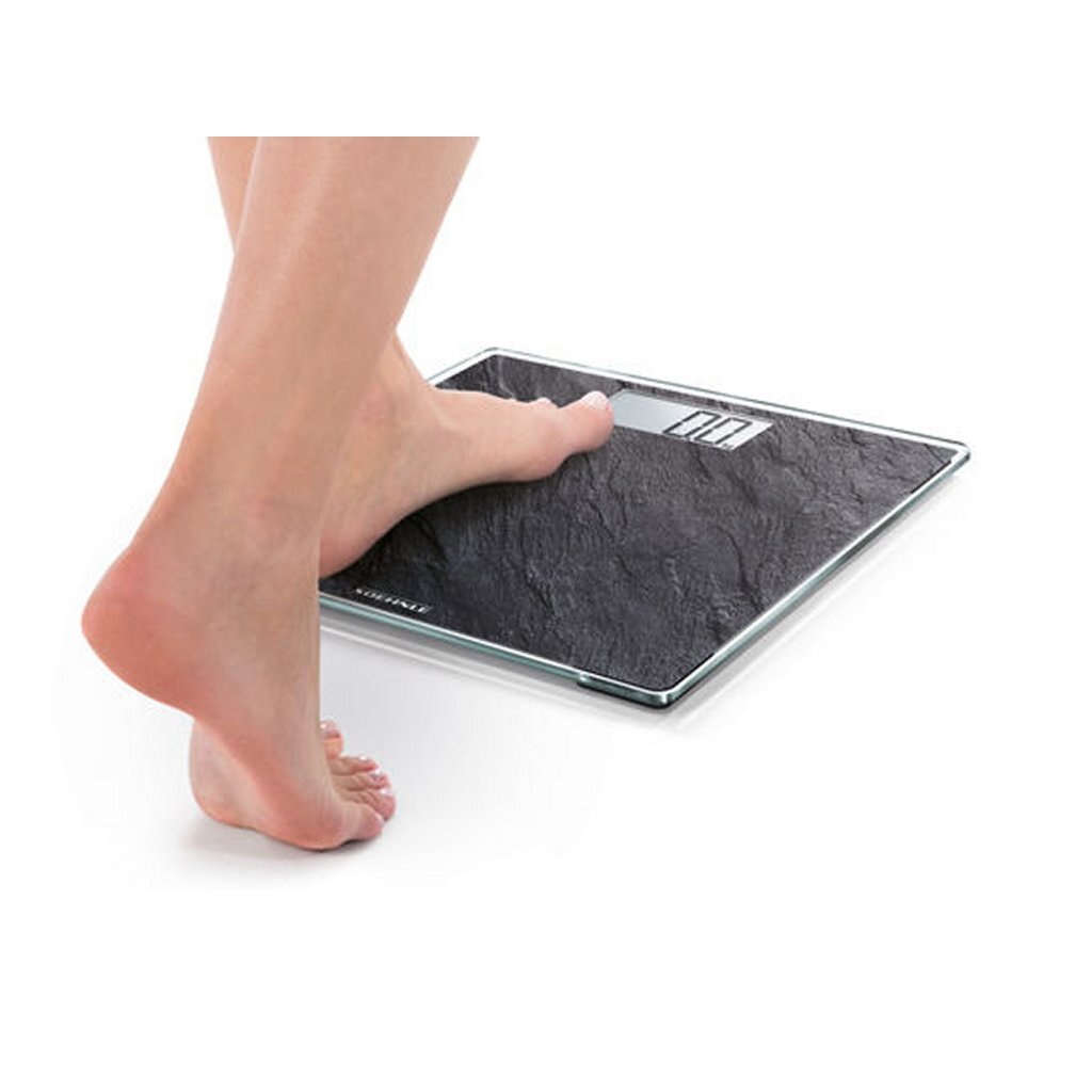 Leifheit soehnle 63881 style sense compact 300 digitale personenweegschaal leisteenlook