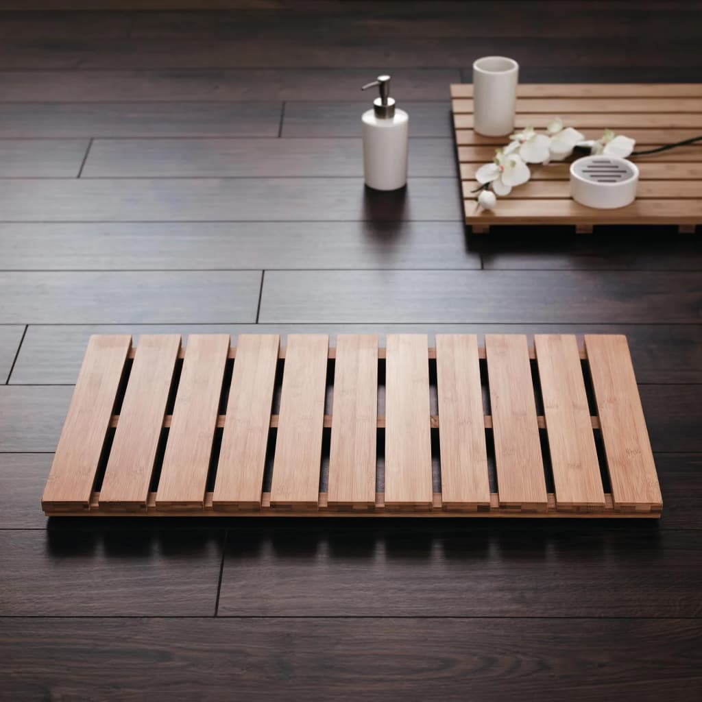 RIDDER Badematte, Gitter, Natur, 72 x 38 cm, Holz