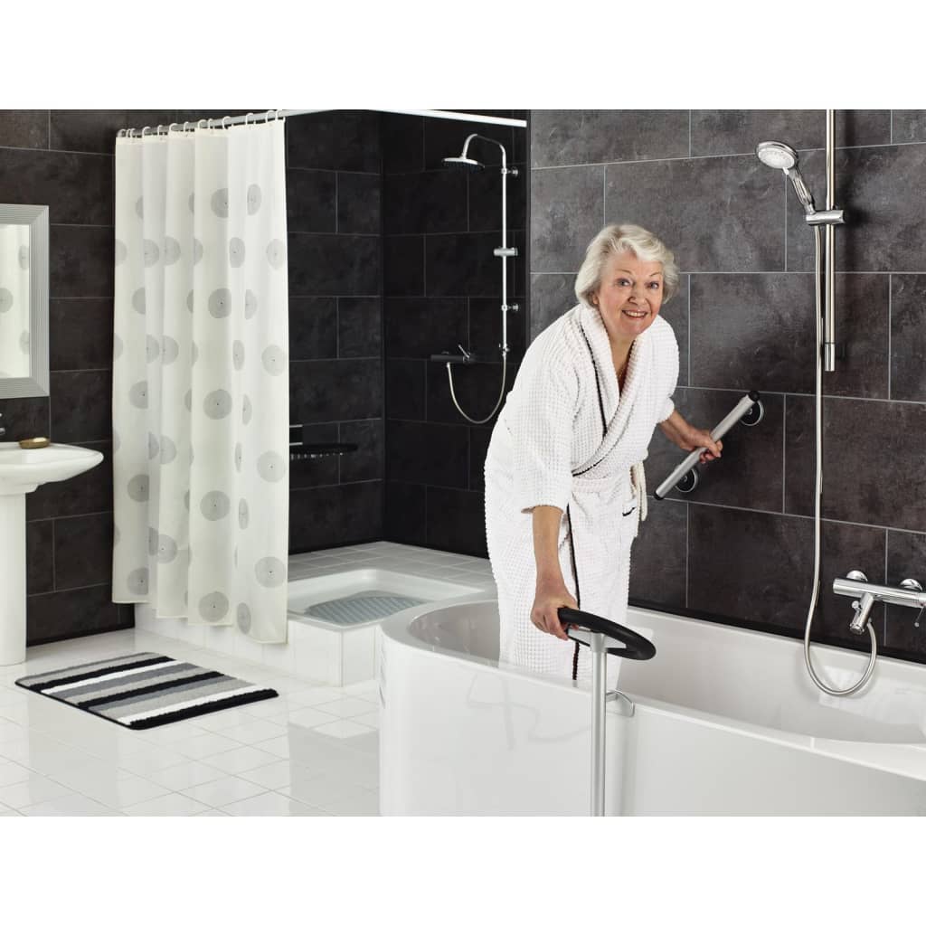 Ridder badkamer handgreep premium 30 cm aluminium chroom zwart