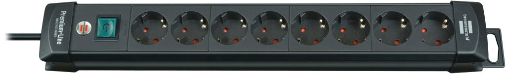 Brennenstuhl premium-line extension socket 8-way stekkerdoos (zwart, 1951180100)